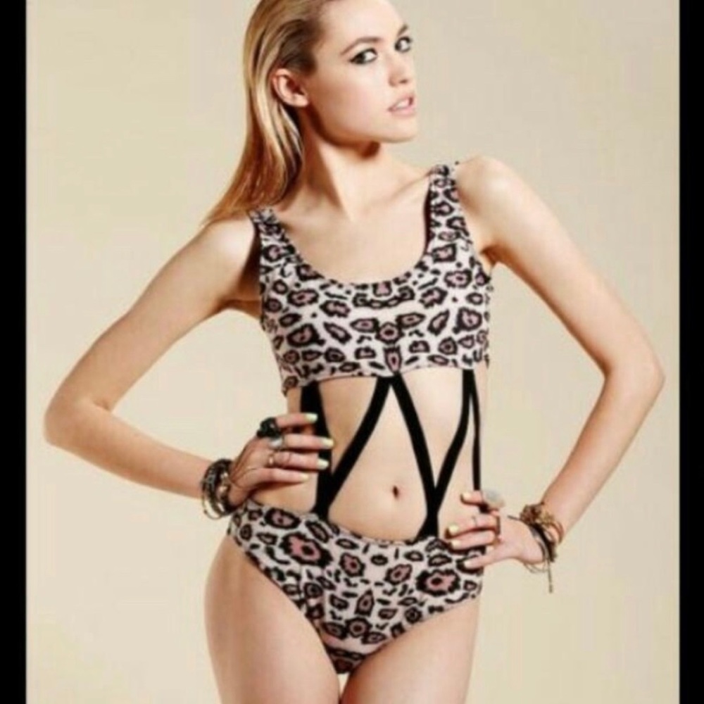 Beach Riot strappy one-piece leopard swimsuit